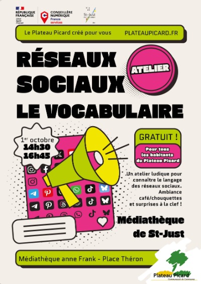 Affiche Atelier reseaux sociaux voca 20250827