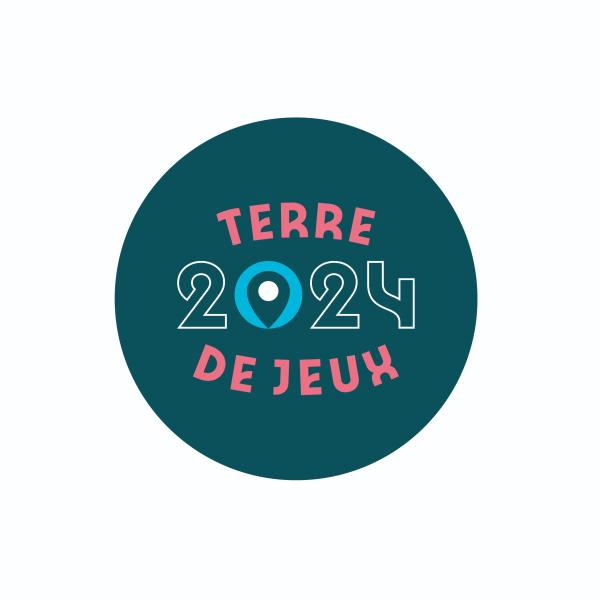 Terre de Jeux 2024 Logotype Poly pod bleu fonce CMJN